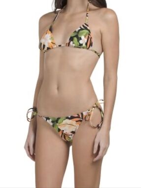 NWT Hurley Women Small String Bikini Set 2 Piece Tropical Escape Padded, Medium